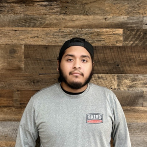 Installer smiles for headshot