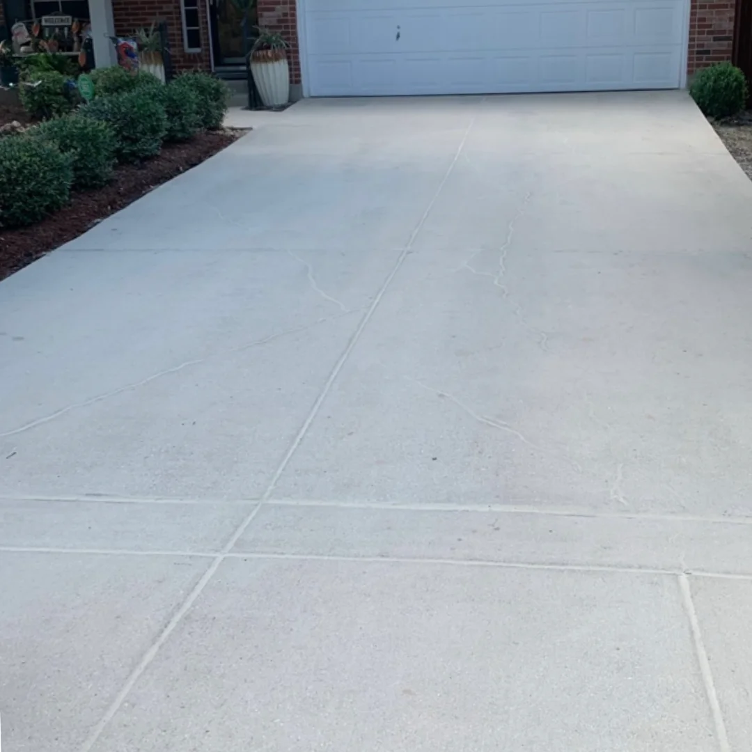 driveway repair after we installed Polylevel, Nexuspro and Grey DecoShield.