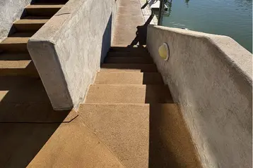 After concrete repair in Aransas Pass, TX with DecoShield that improved curb appeal.