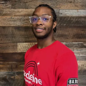 Bernard Mitchell a San Antonio Installer smiles for his headshot at the San Antonio office.