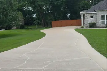 Montgomery Customer driveway after Baird Foundation Repair installed our 3 part concrete repair system