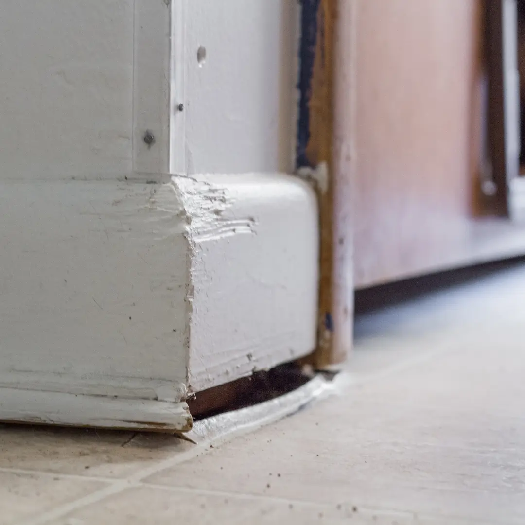 Uneven floors due to foundation settlement